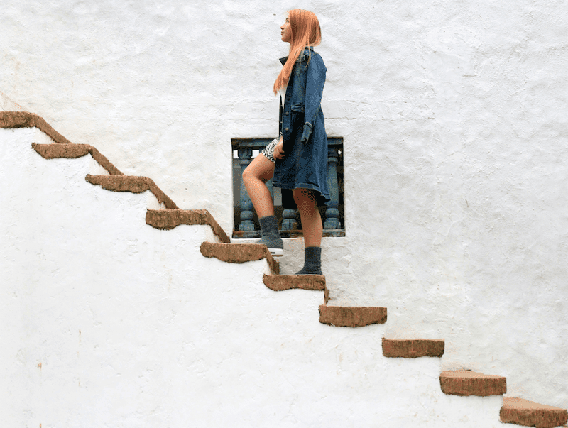 Treppe als Symbol für kleine Schritte zum Erfolg